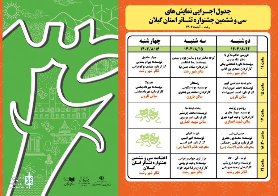 مروری بر آثار اجرا شده روز اول سی و ششمین جشنواره تئاتر استان گیلان 21